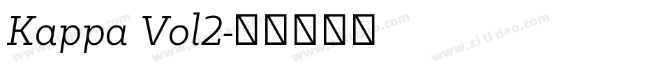 Kappa Vol2字体转换